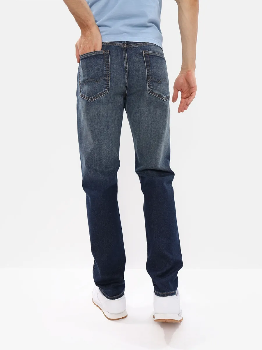 AMERICAN EAGLE MEN DARK CLEAN ATHLETIC FIT 499 COBALT BLUE