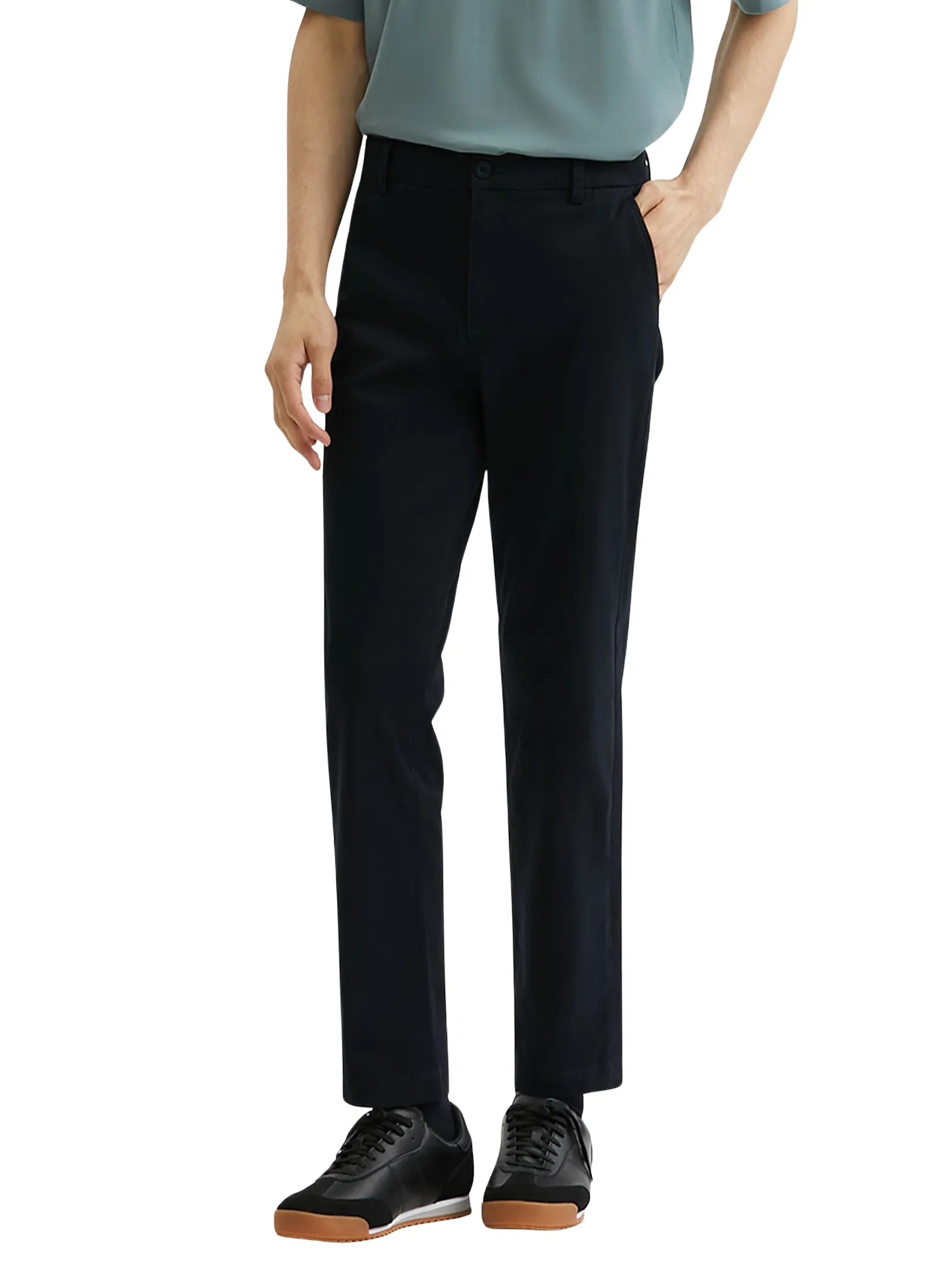 DAPPER Men Slim-Fit Comfort Chino Pants Navy