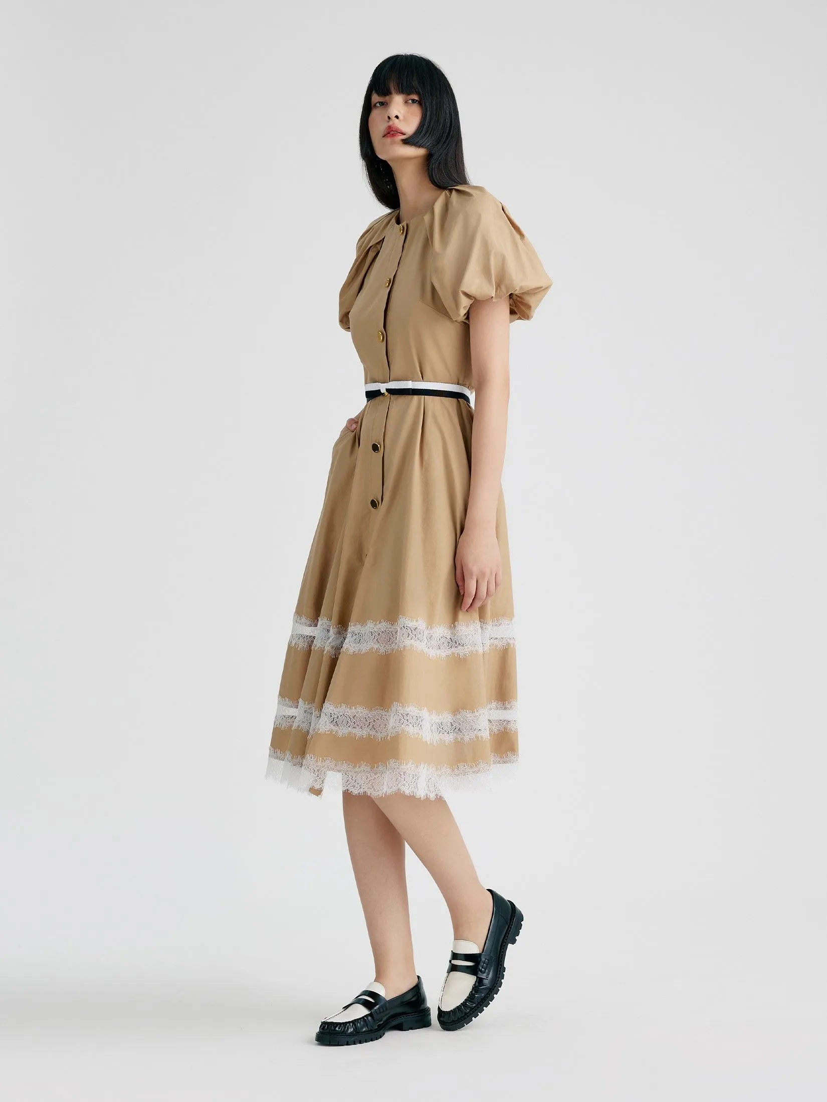 ASV (AW24)Suzane Balloon Women Dress Beige