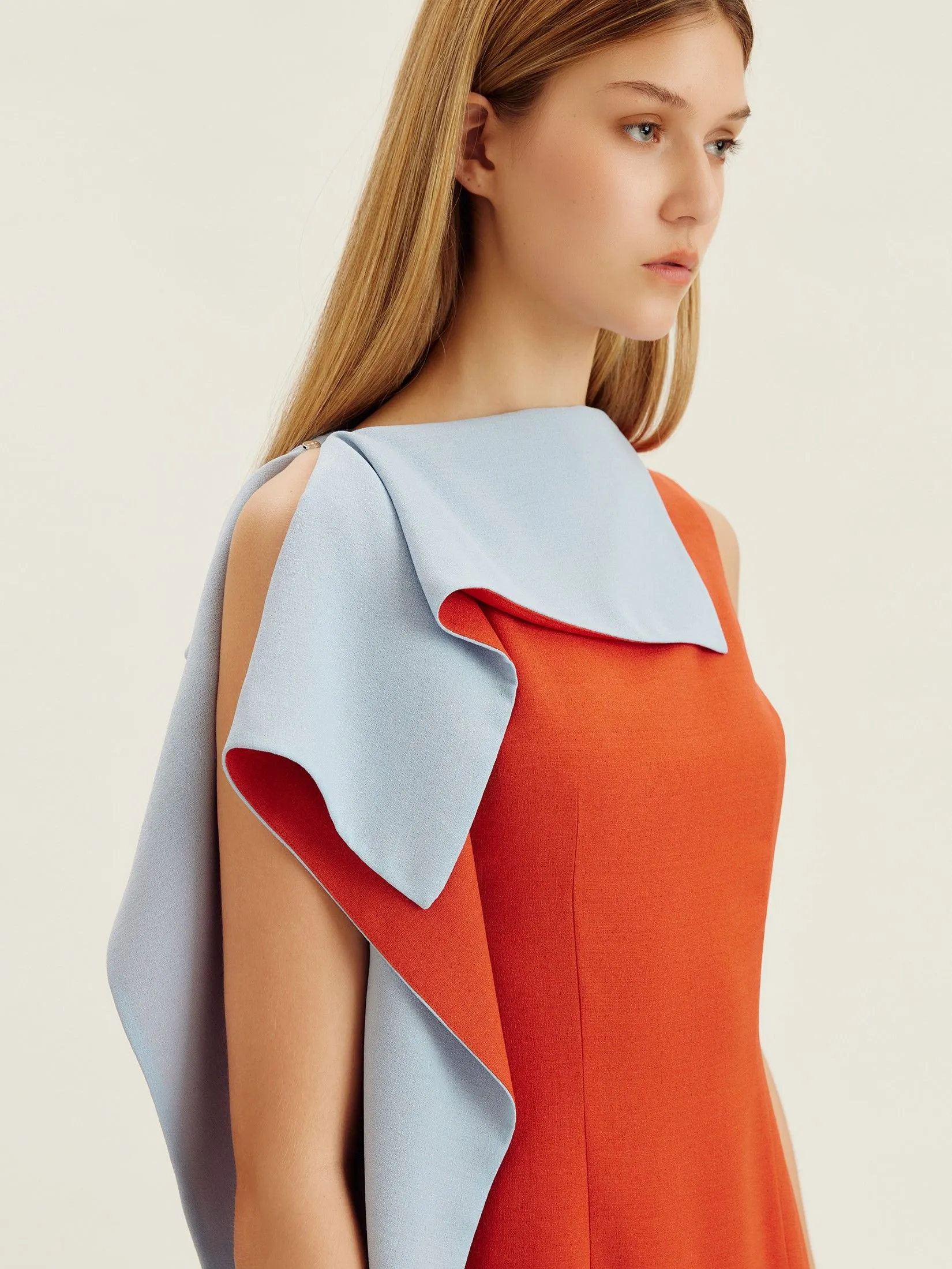 ASAVA ( AW24 ) Isha Asymmetric Women Dress Orange