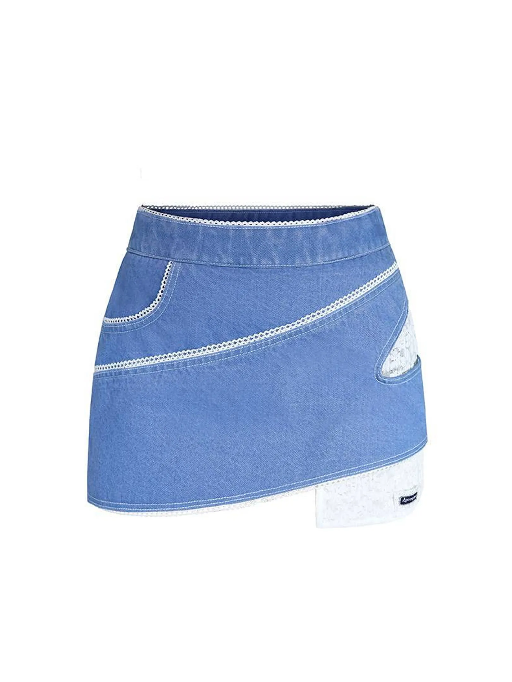 SABINA MERGE X SABINA Woman Ava Denim Skirt - Dark Blue