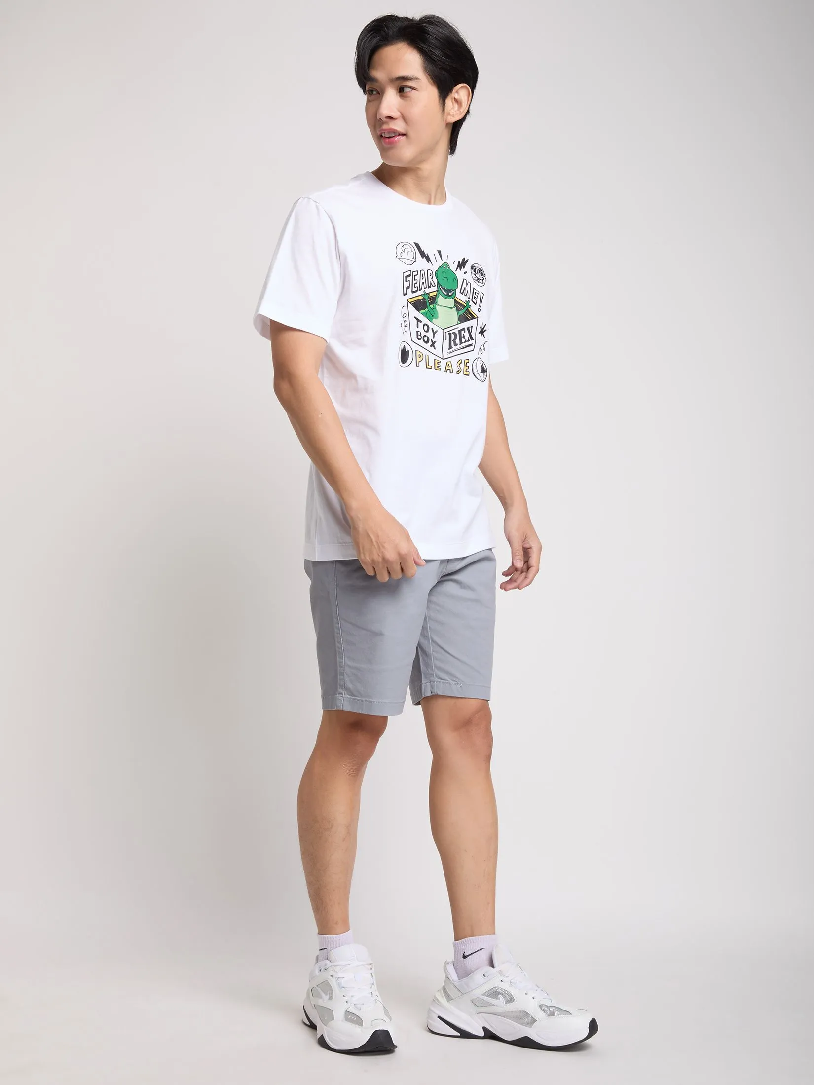 PACIFIC UNION Unisex T-Shirt Short Sleeves Toy Story Graphic Printed White