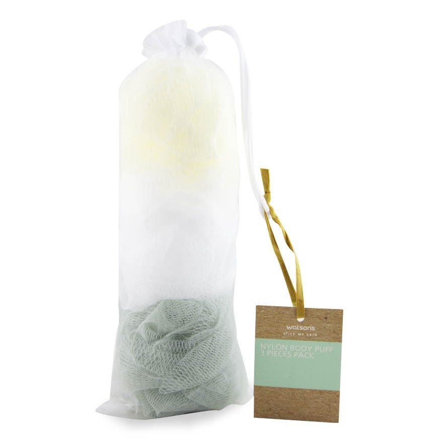 Watsons Nylon Body Puff Pack 3s