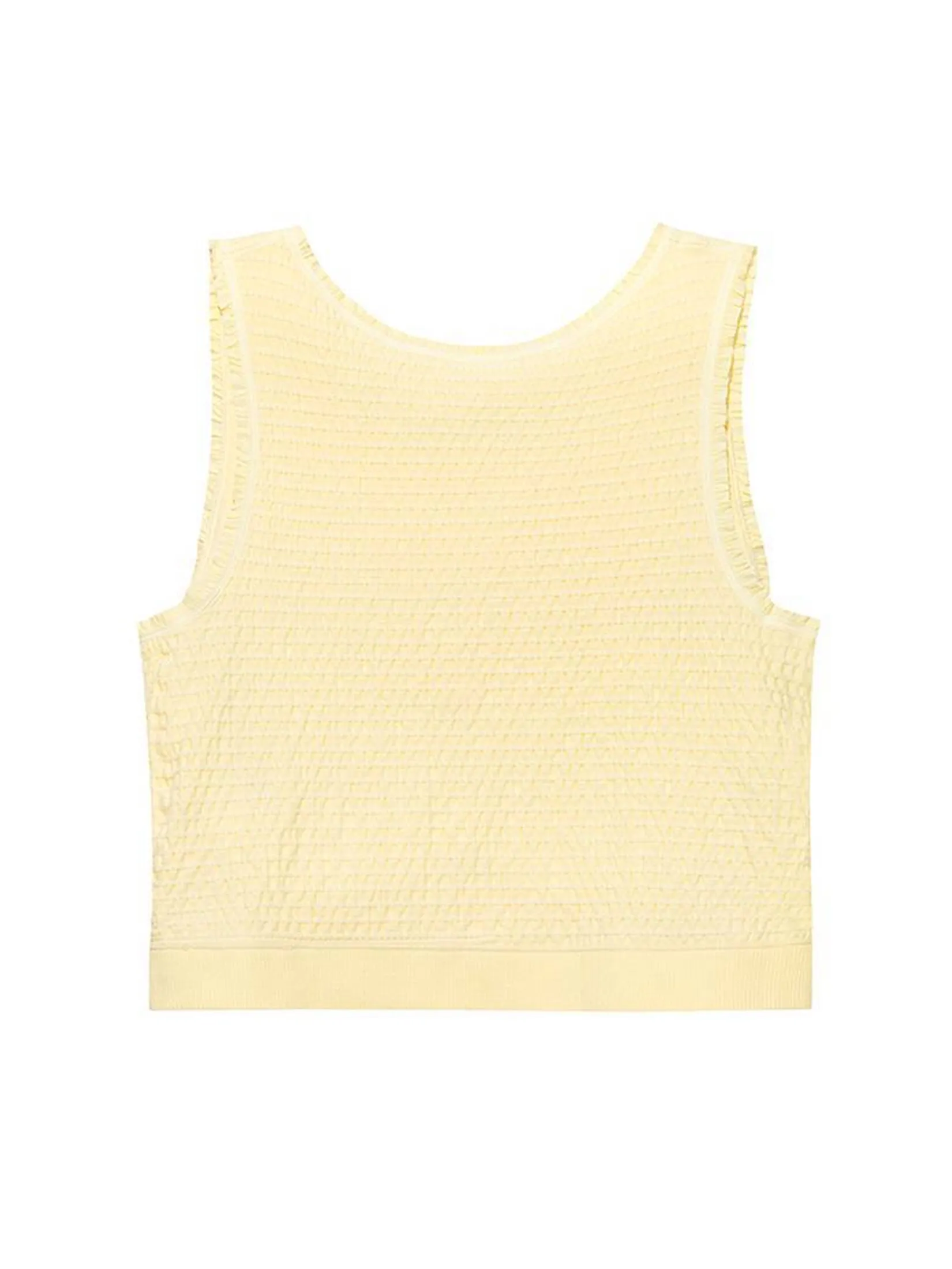 SABINA Bra Tops Tank top Woman Free seamless panty - Light Yellow