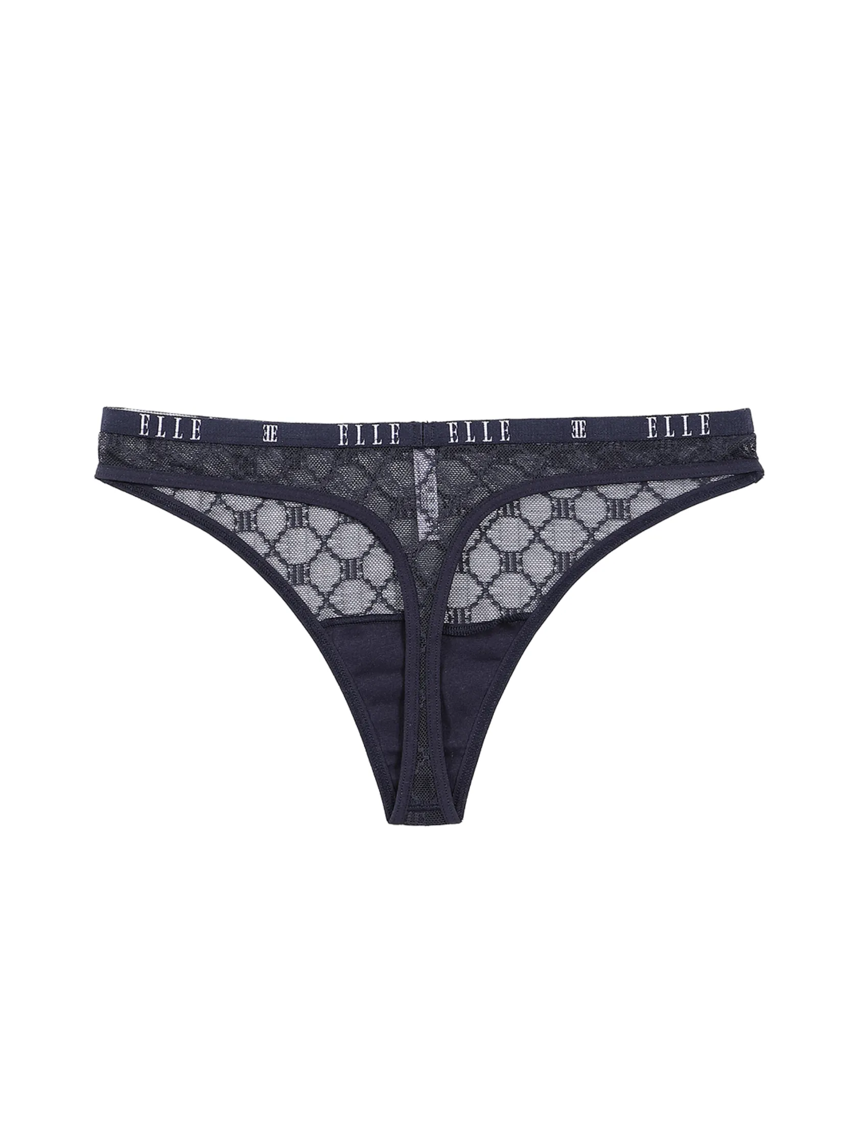 ELLE LINGERIE Women's G-String Panties LU8725 - Black