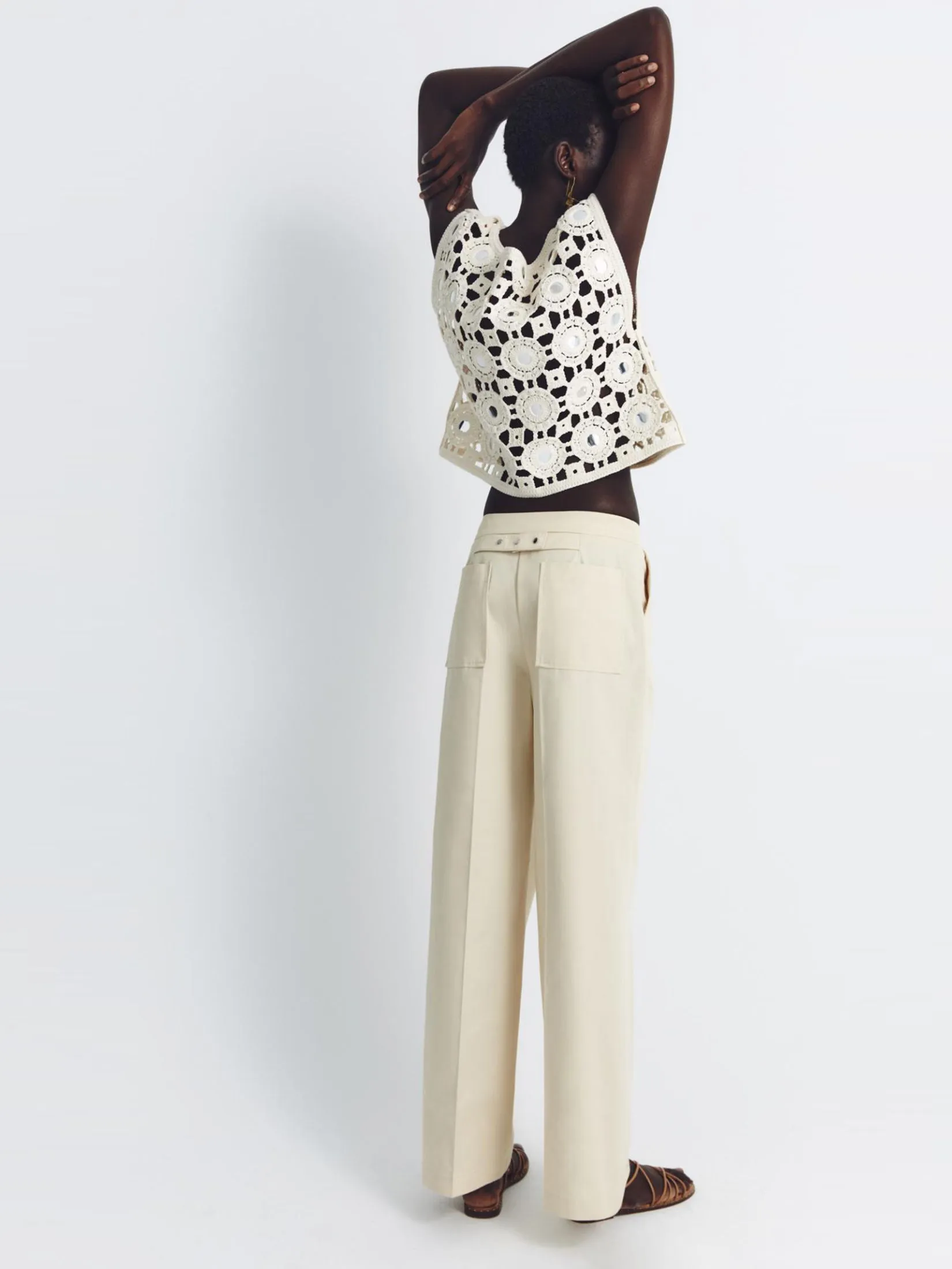 SFERA Women Pants Cotton Off White