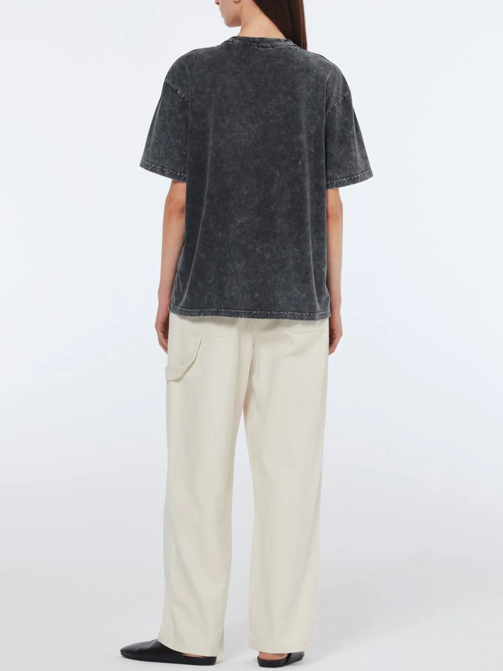 SCOTCH&SODA Women Pant Raine High Rise Wide Leg Embroidered Soft Ice