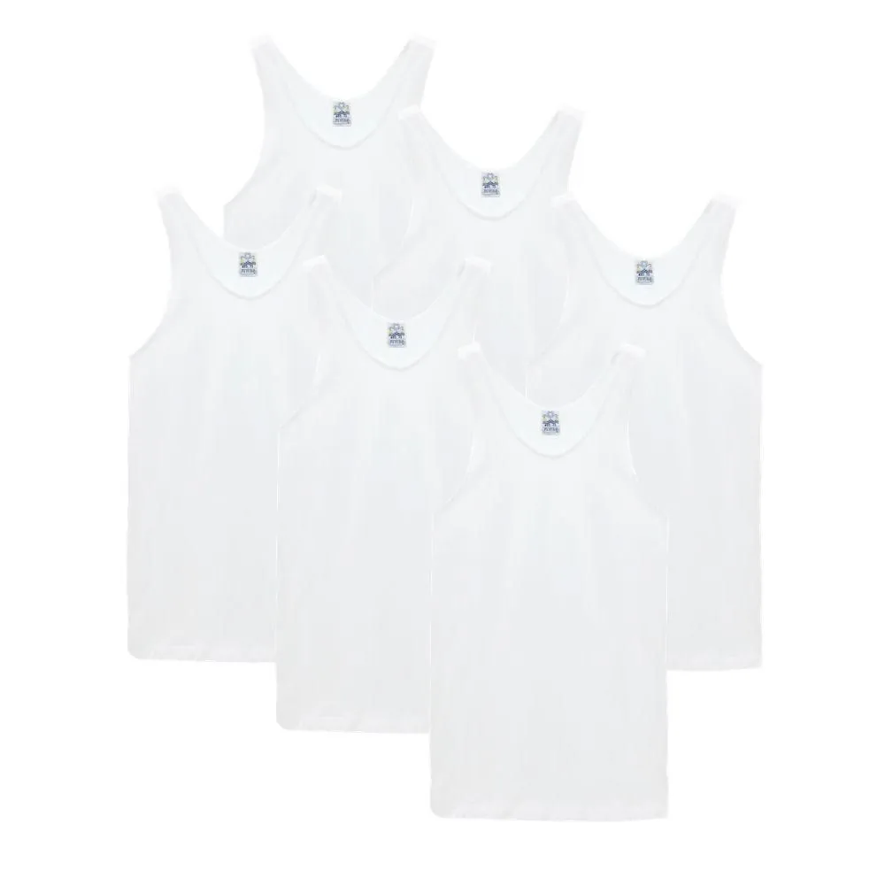 DOUBLE GOOSE White Double Goose Singlet Classic Pack 6. Size - 3XL
