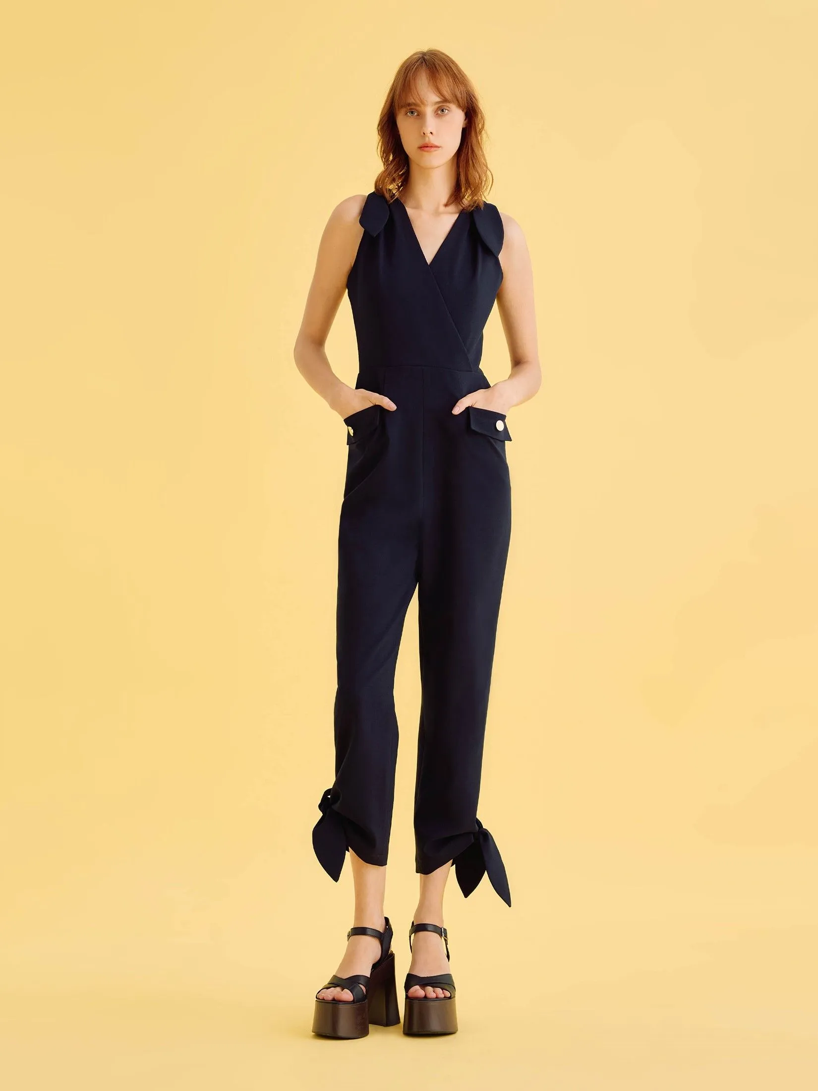 ASV (SS25)Gail Crossover Women Jumpsuit Navy Blue