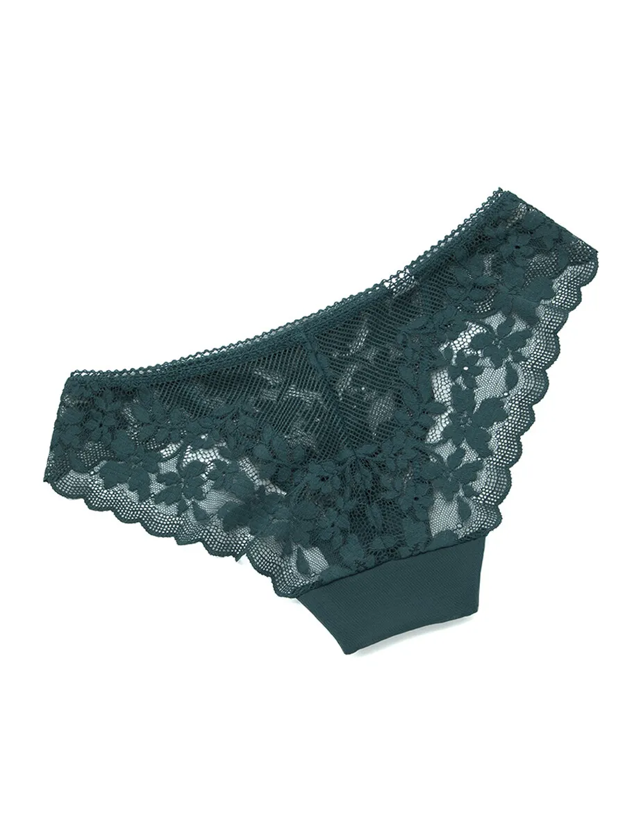 SABINA Panty Bikini Woman Basic Lace A/W 24 - Dark Green