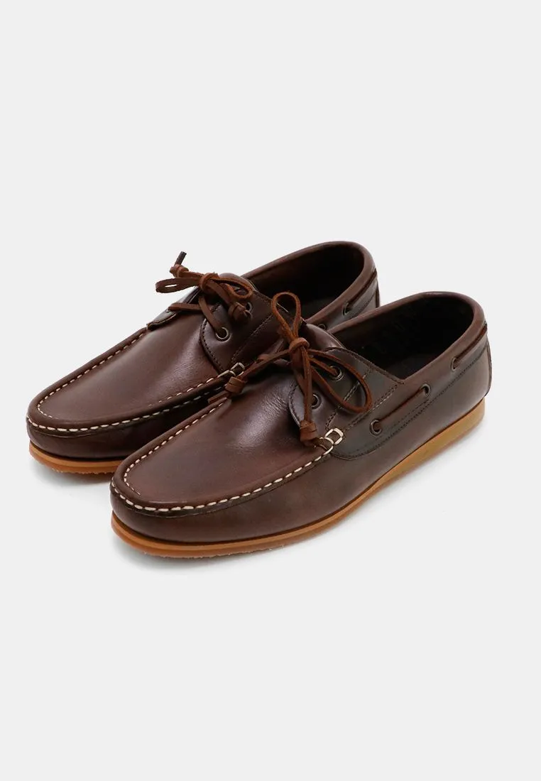 BROWN STONE BROWN STONE The Punter's Boat Shoes Oil  Brandy Brown