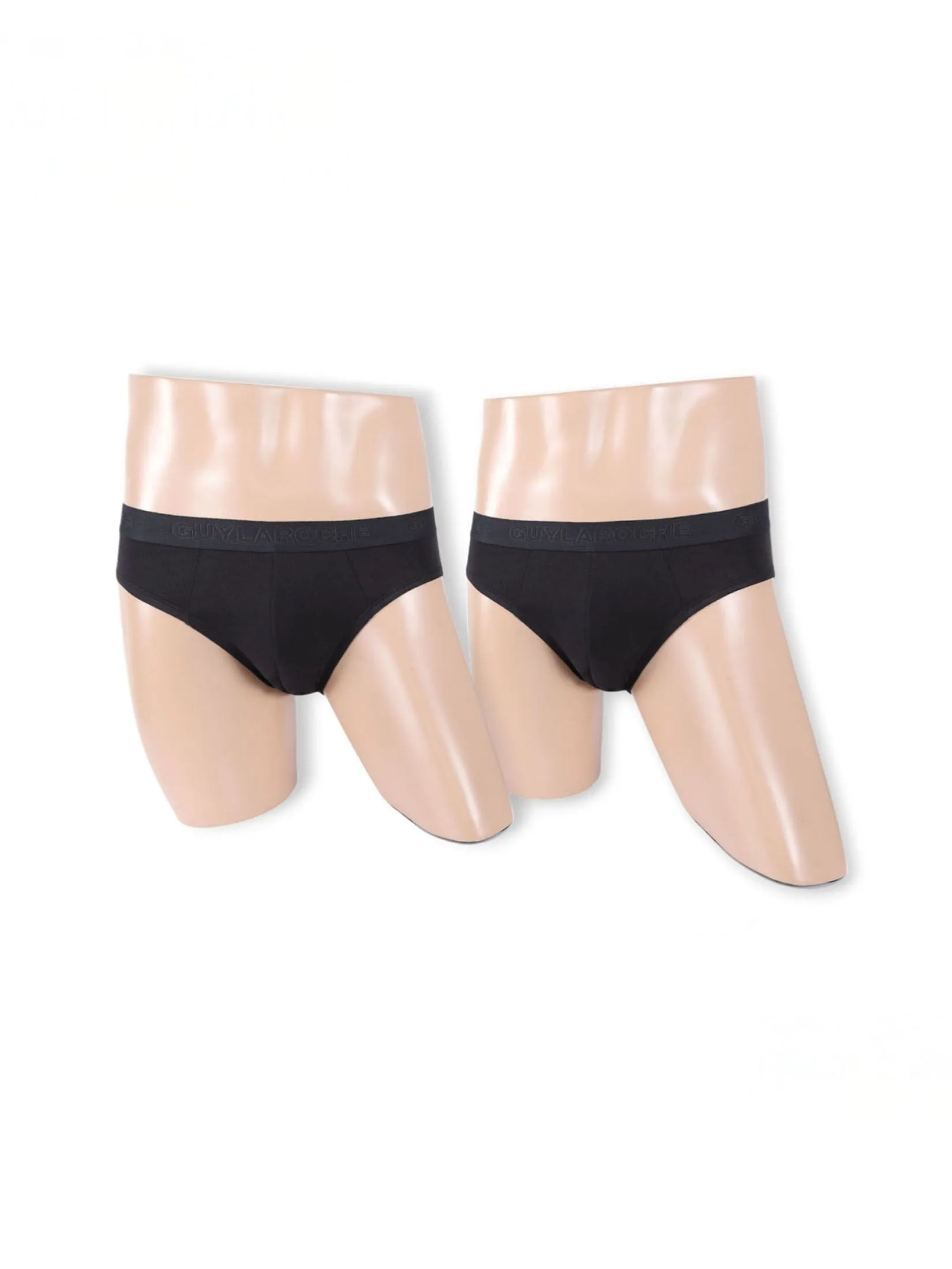 GUY LAROCHE INNERWEAR Men BRIEF Underwear PACK 2 Pcs. - Black
