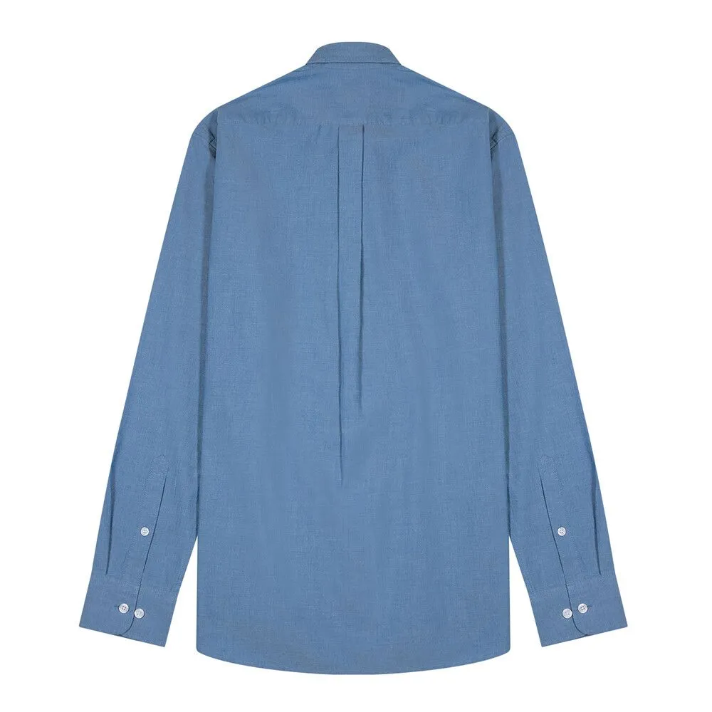 GIORDANO Light blue Men's Stretch Long Sleeve Slim Button Front Shirt