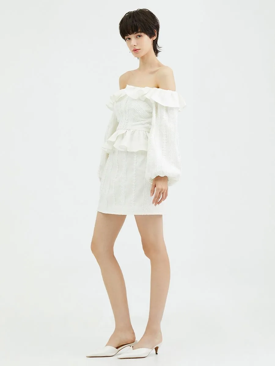 KLOSET (SS24)Lace Mini Skirt White