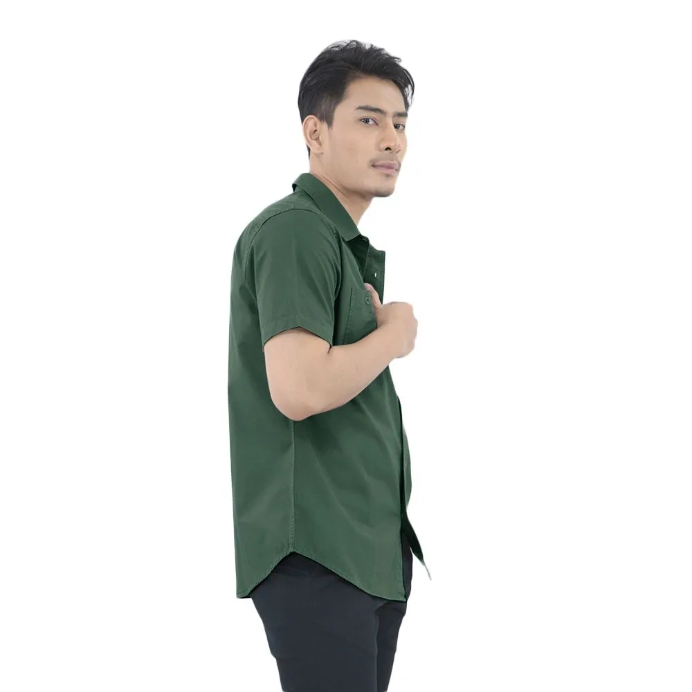 BOVY BAS3900 -  SHIRT OLIVE BASIC SLIM