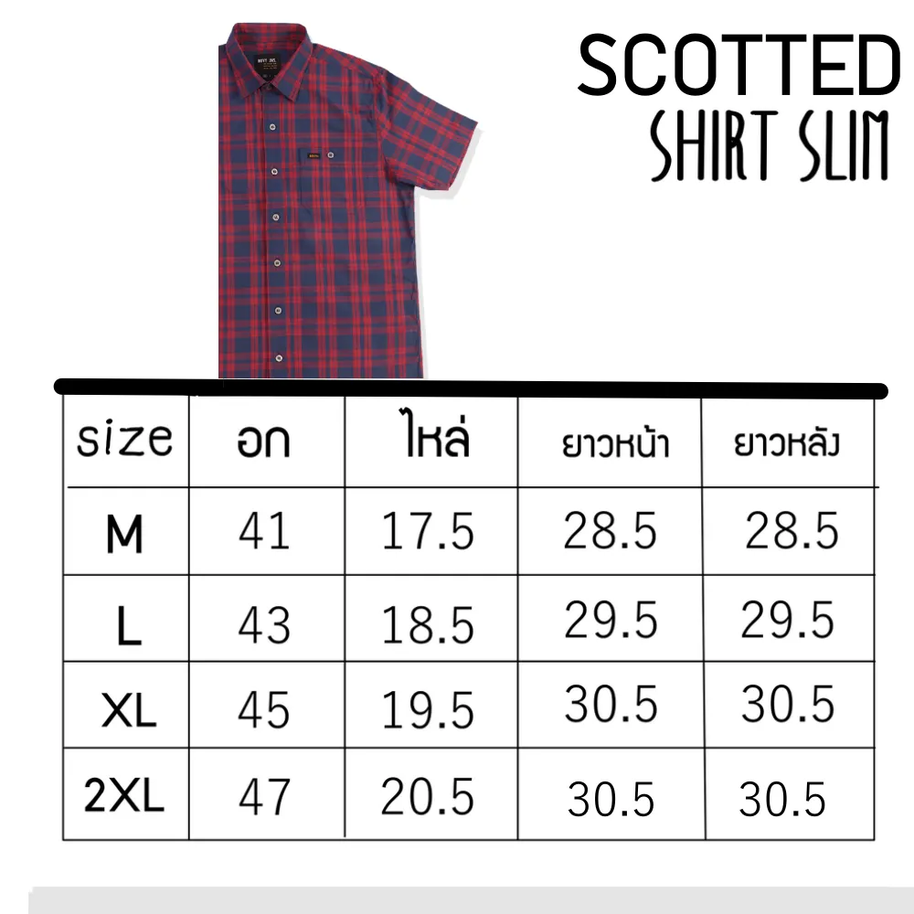 BOVY BAS3917-SHIRT NAVY X RED SCOTTEED