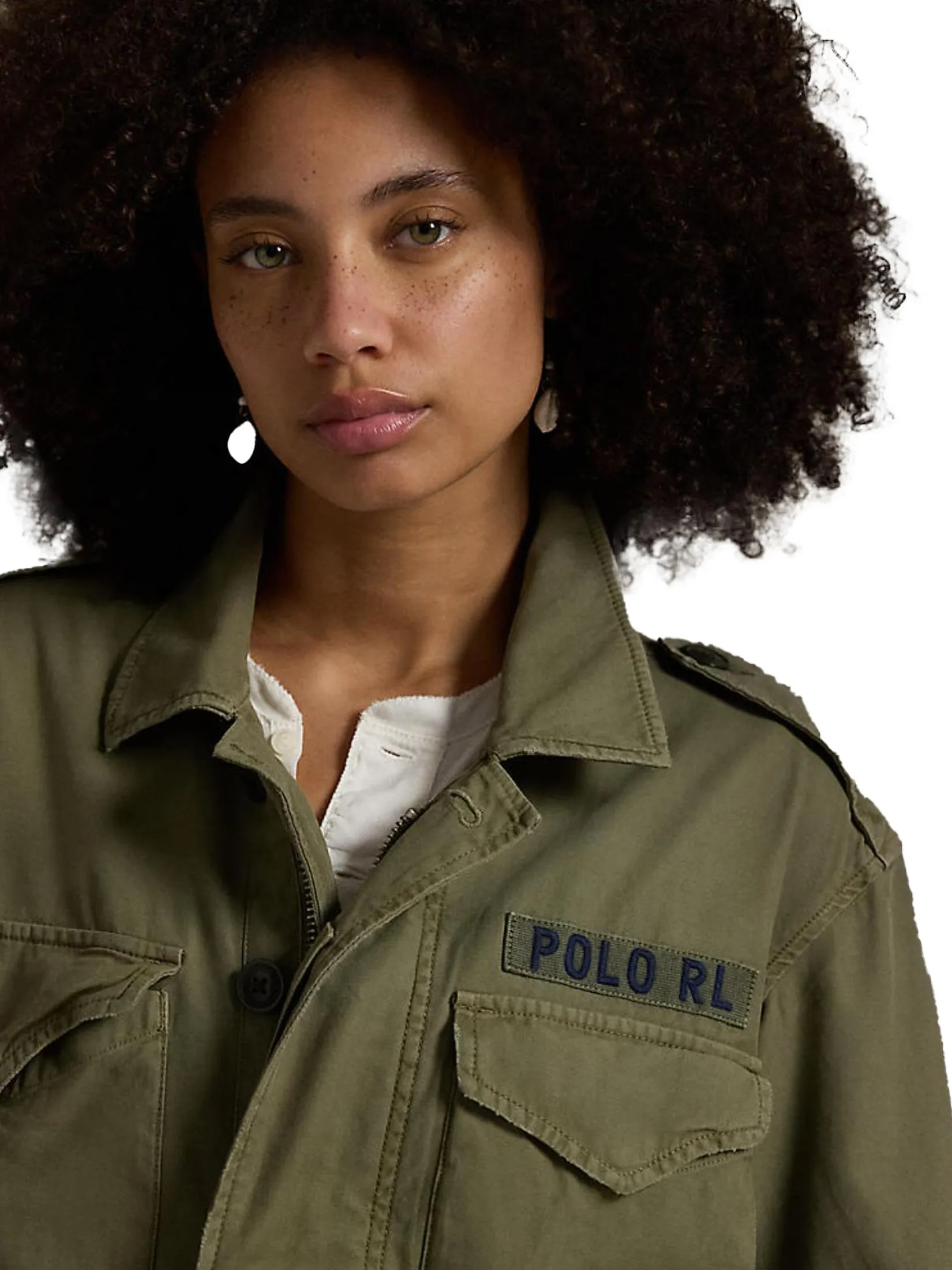 POLO RALPH LAUREN Women Jacket-Cotton Twill Field Jacket WMPOOTWN6020180-Green