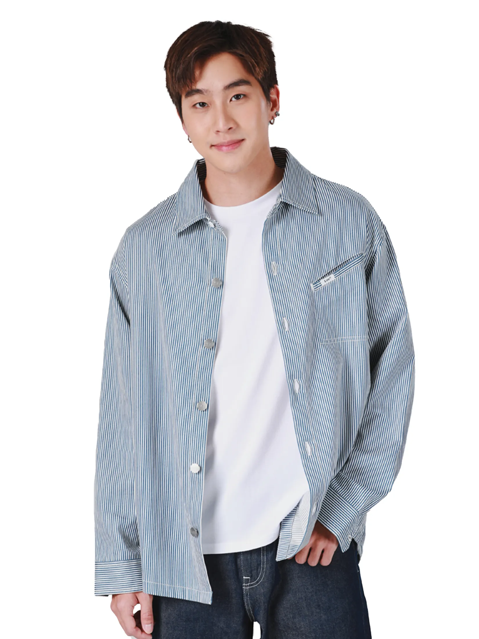 LEE Men s Shirt Long Sleeve Lee Smiley Collection Comfort Fit Blue