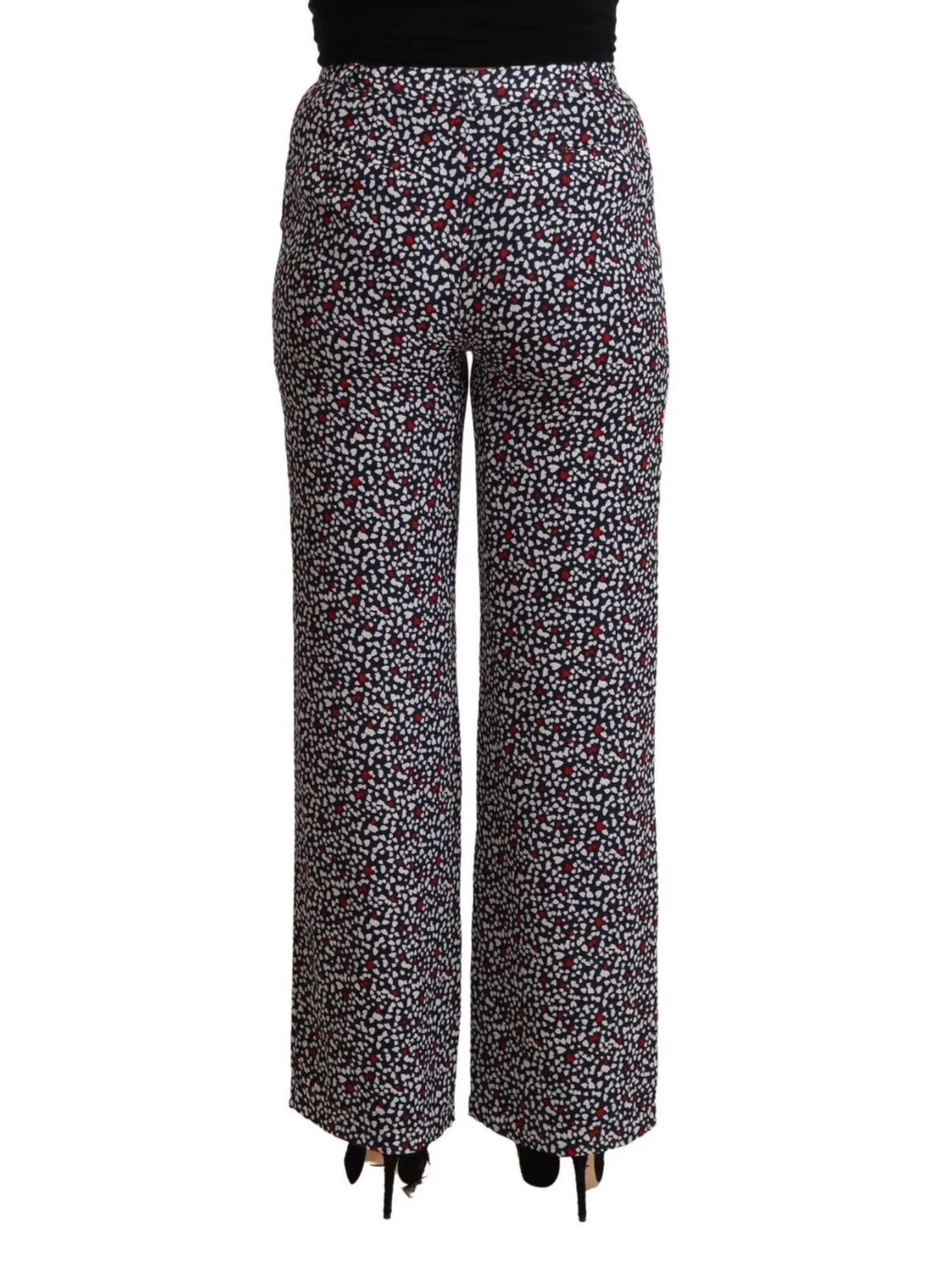 MICHAEL KORS Women's Printed Wide Leg Pants Black