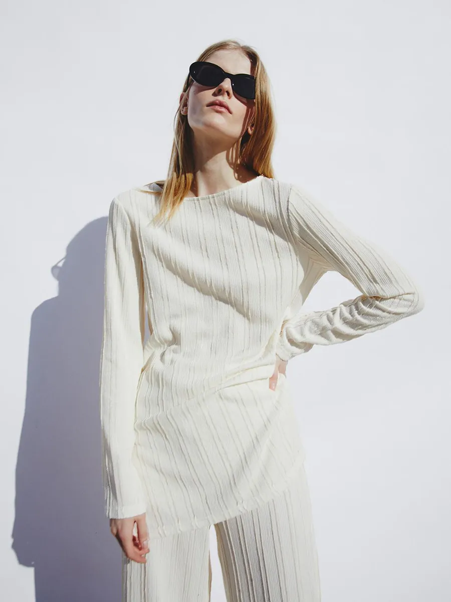 SFERA Women Trousers Structure Off White