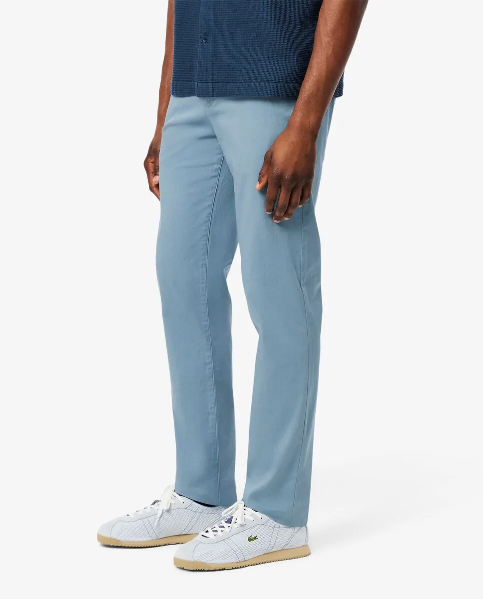 LACOSTE Slim Fit Stretch Cotton Pants Blue
