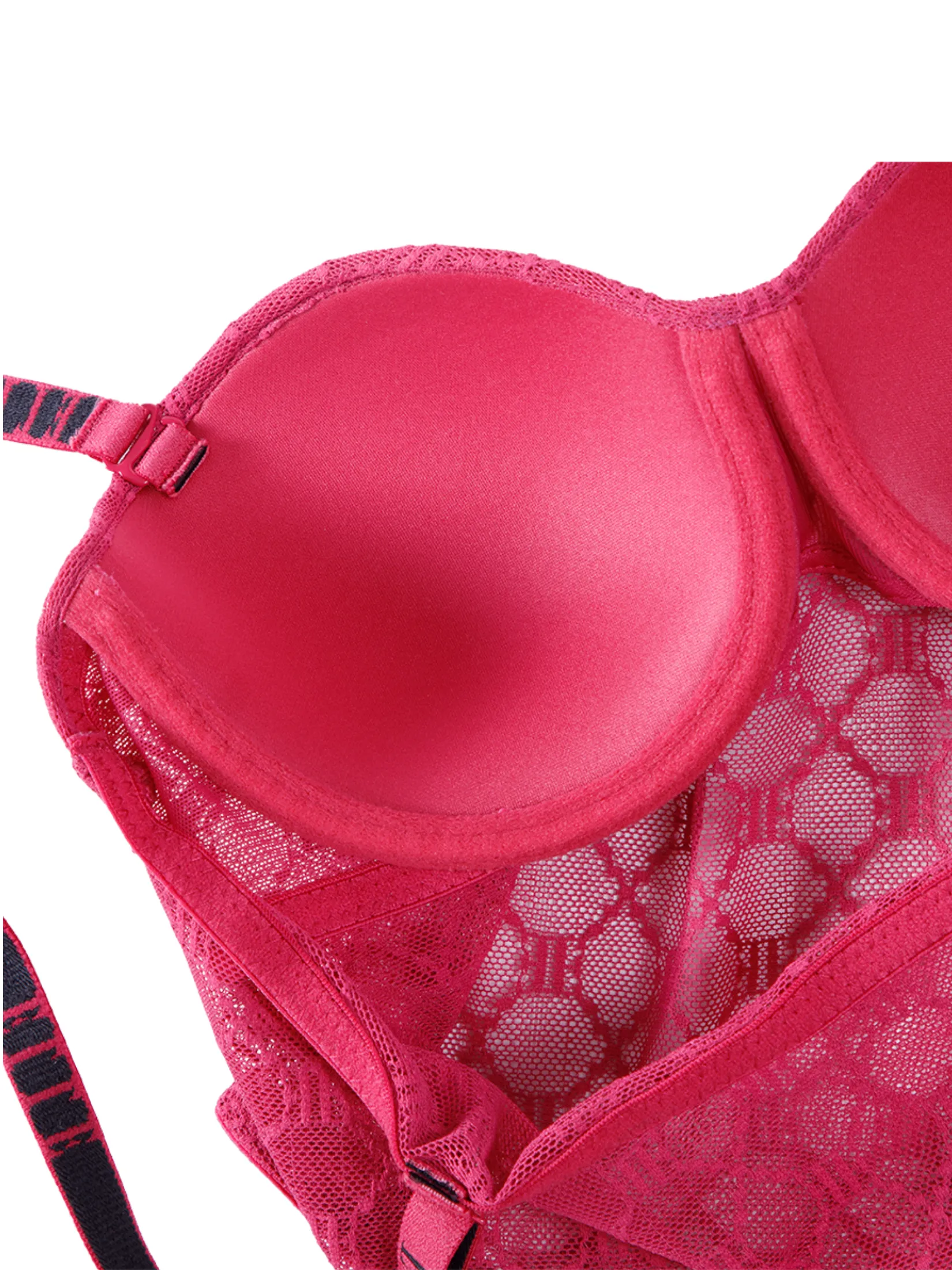 ELLE LINGERIE Women's Bodysuit LB8604 - RASPBERRY