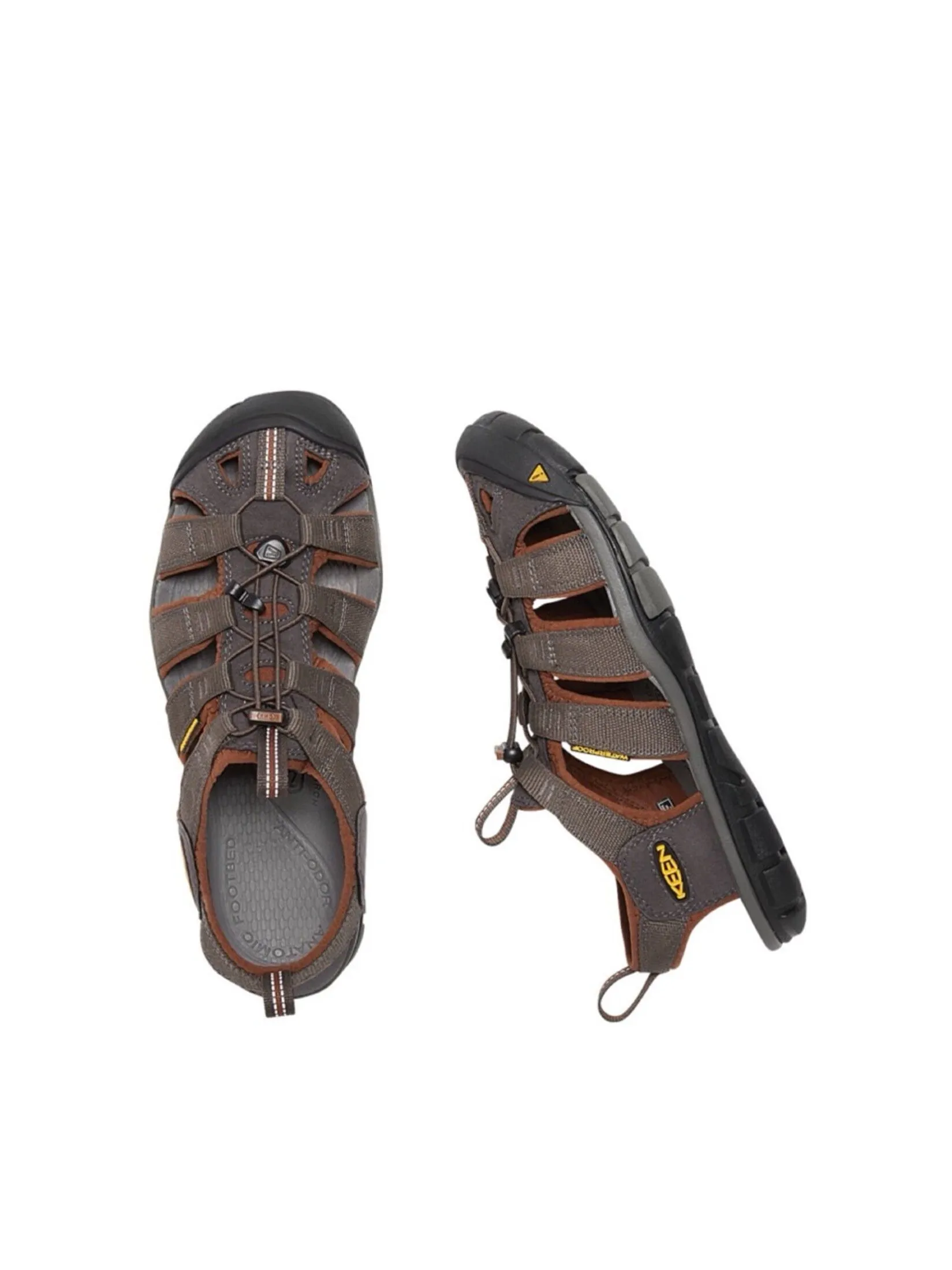 KEEN Men's Sandals CLEARWATER CNX (RAVEN/TORTOISE SHELL)