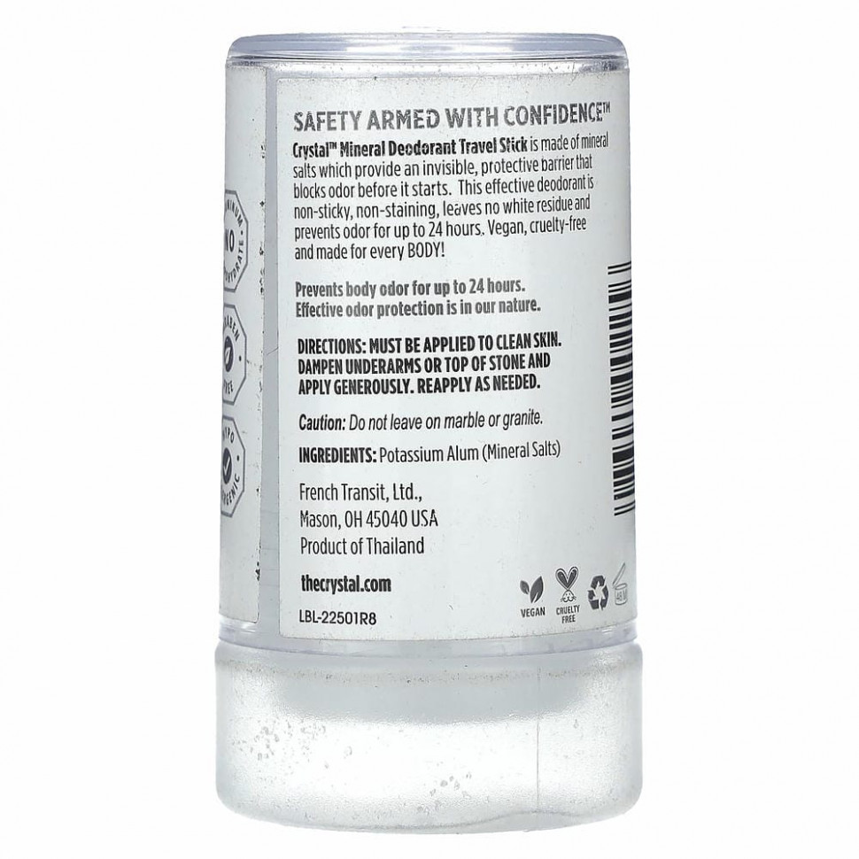 Crystal Body Deodorant, минеральный дезодорант-карандаш, без запаха, 40 г (1,5 унции)