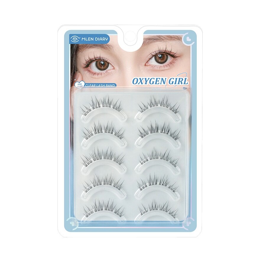 Mlen Diary Strips Lashes Series Eyelashes 5Pairs Oxygen Girl