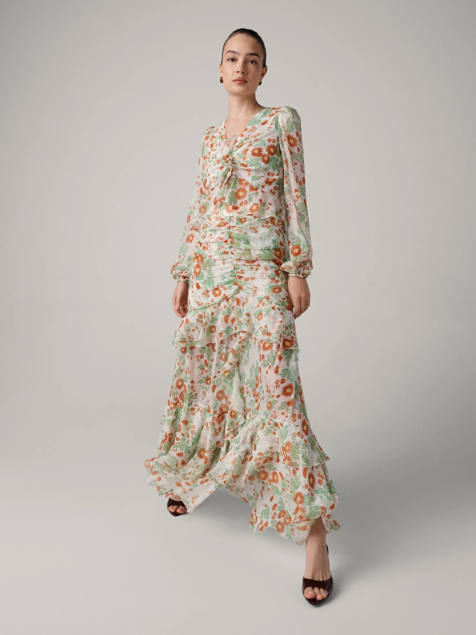 DIANE VON FURSTENBERG WOMEN DVF THEA SKIRT MARLENE BATIK SMALL IVORY