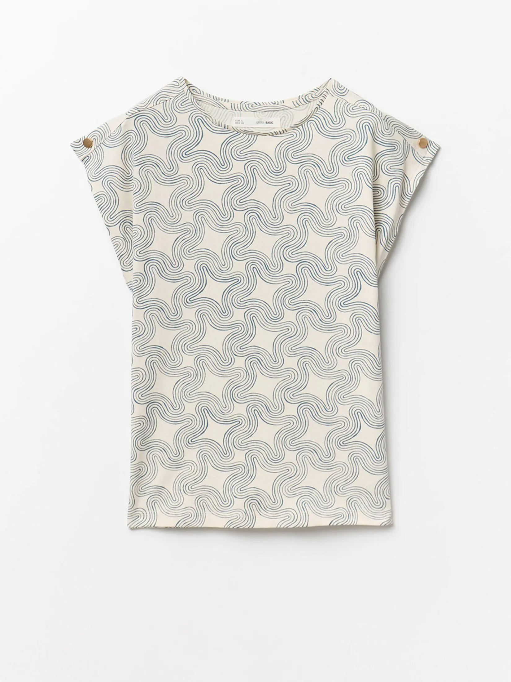 SFERA Women T-Shirt Cap Sleeves Print