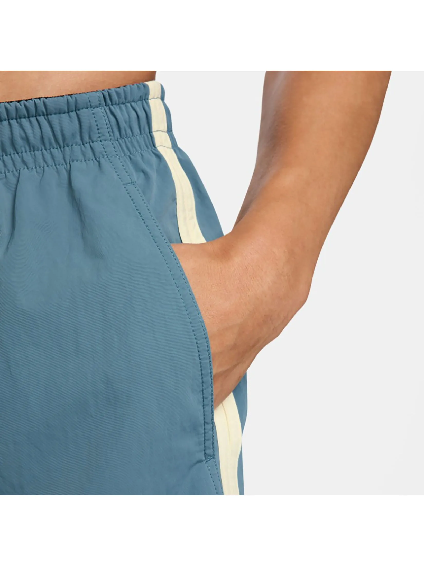 NIKE Men Shorts Gym Heritage Dri-Fit 5" Smokey Blue/Pale Ivory/Smokey Blue