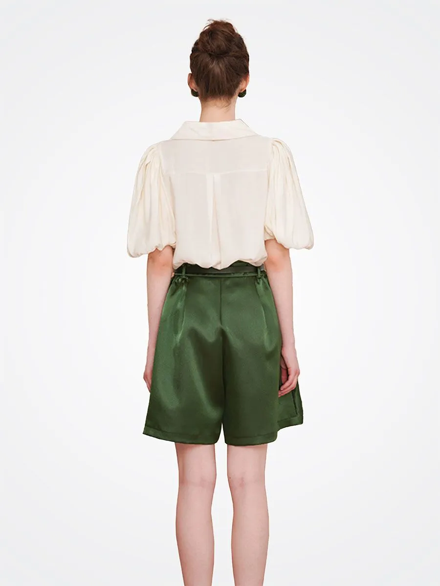 CAMOOONI Women Forest Nymph Green Short