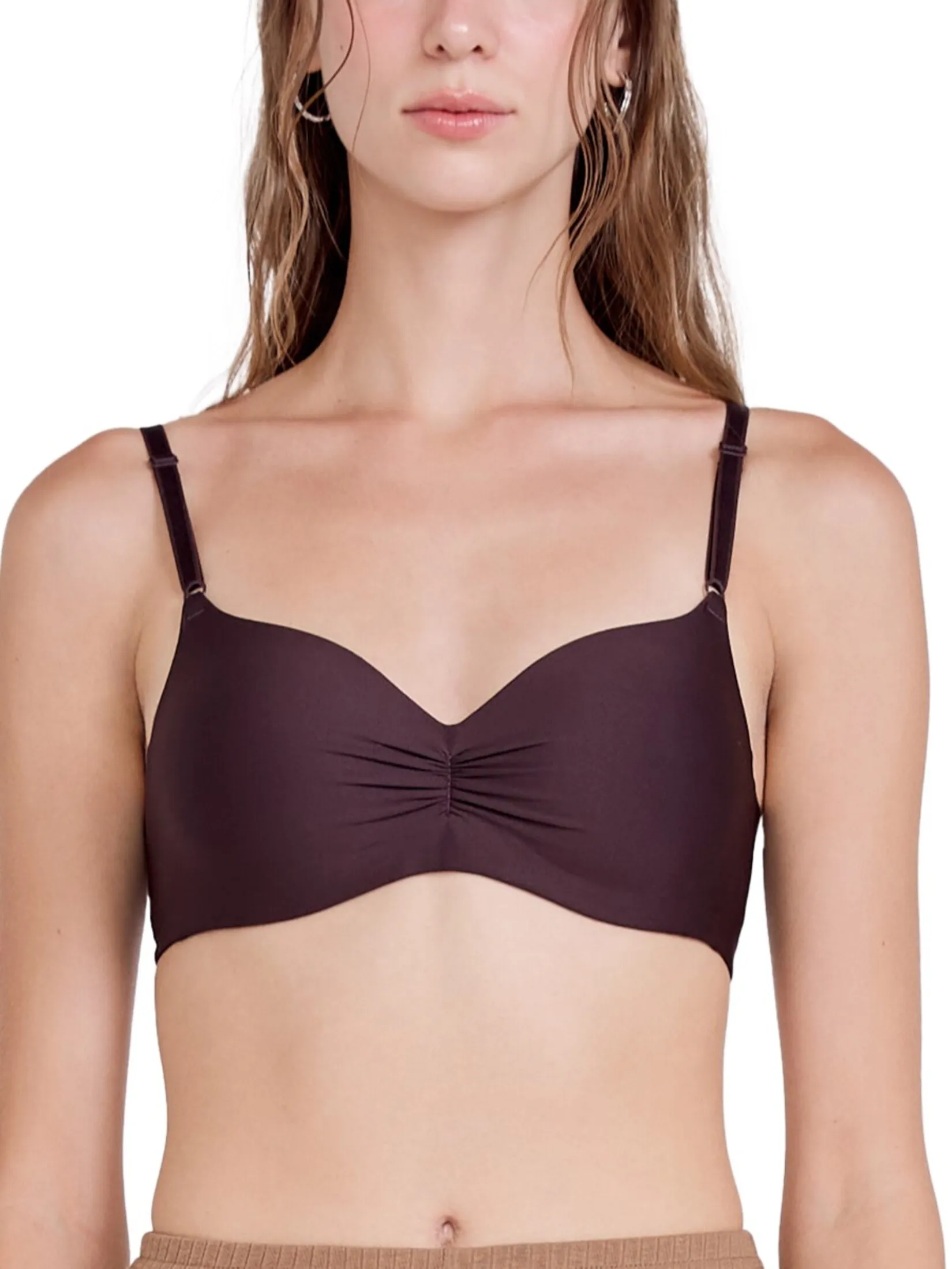 WACOAL Women Multicolor Easy Matching Smart Size Bra Beige Cream Darkbrown Set 3 pcs.