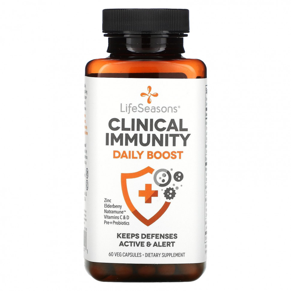 LifeSeasons, Clinical Immunity Daily Boost, 60 Veg Capsules