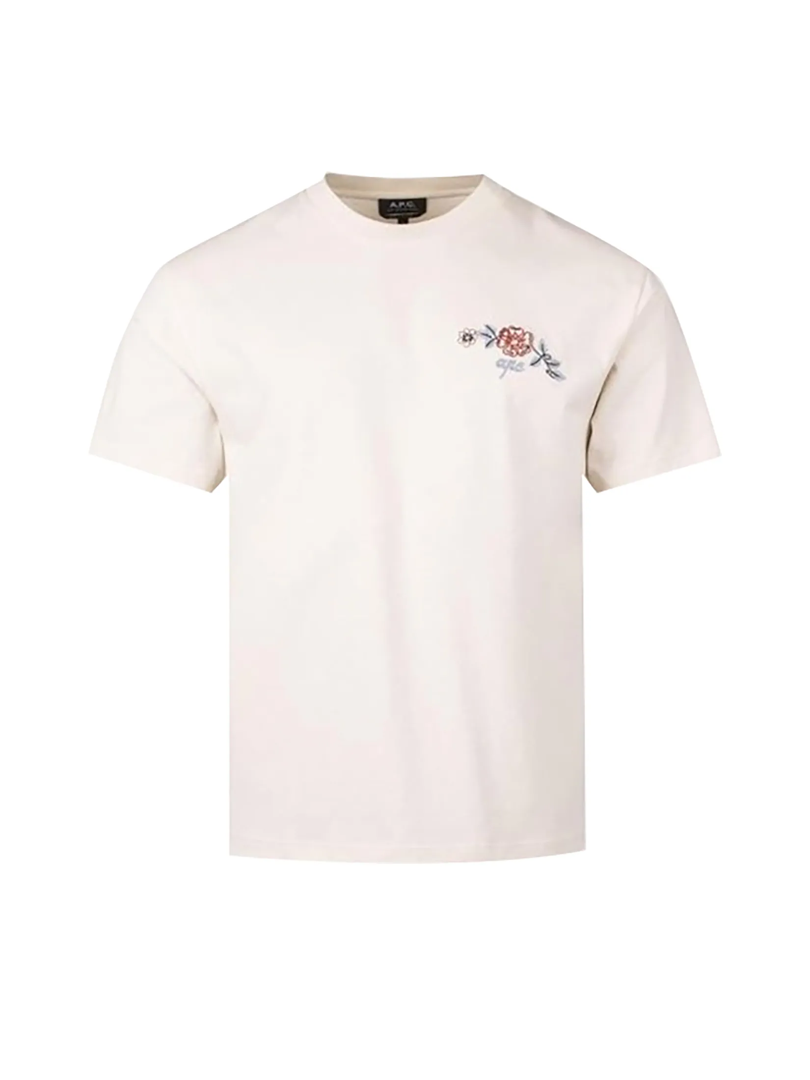 A.P.C. Men T-Shirt Short Sleeves Oscar SS25 Ecru