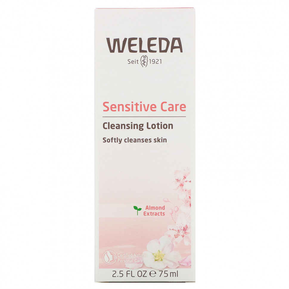 Weleda, Очищающий лосьон для чувствительной кожи, экстракты миндаля, 75 мл (2,5 жидк. Унции)