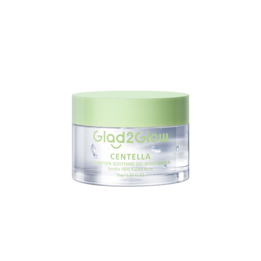 Glad2Glow Gel Moisturizer Centella Allantoin Soothing 55 G. - Green