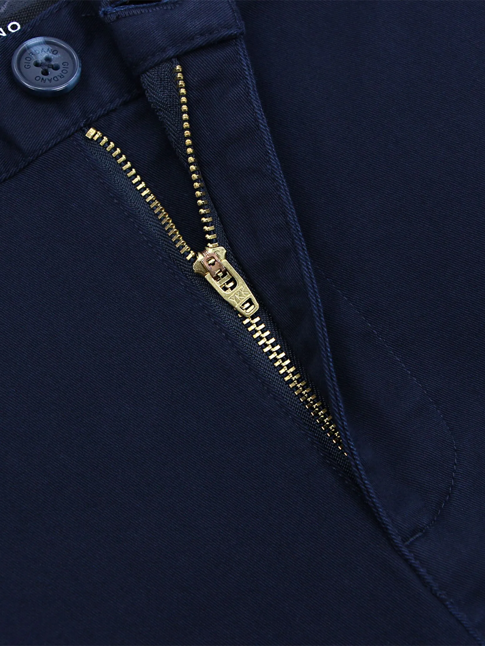 GIORDANO Men's Slim Easy Care Stretch Pants (180° Elastic Waist) Navy