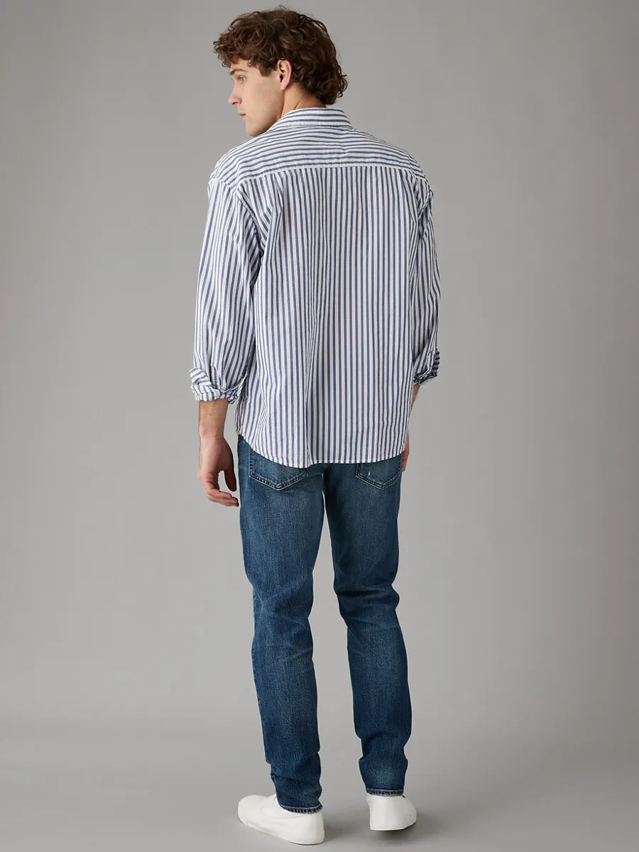 AMERICAN EAGLE MEN MEDIUM CLEAN ATHLETIC FIT 334 DEEP INDIGO