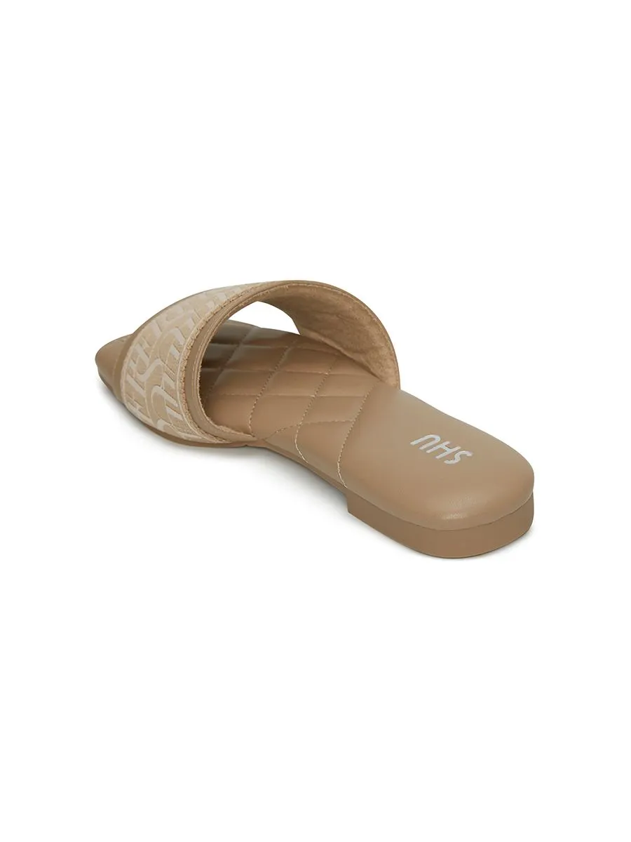 SHU WOMEN- PALETTE SOFT SIGNET ON CANVAS ORIGINAL SANDALS-MORTAR BROWN