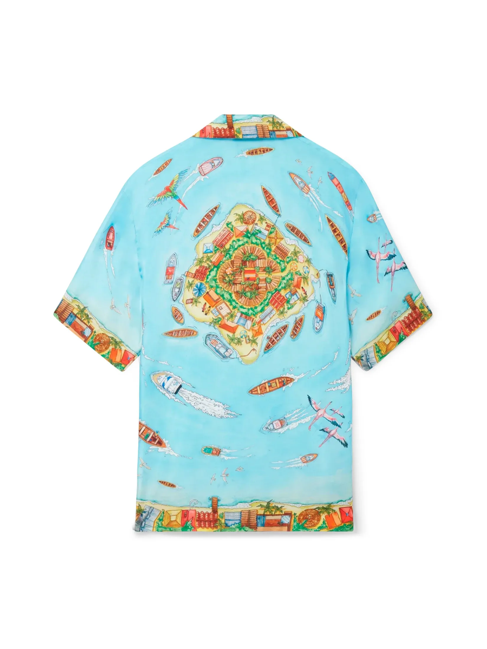 CASABLANCA CUBAN COLLAR SHORT SLEEVE SHIRT IN MAISON SUR PILOTI