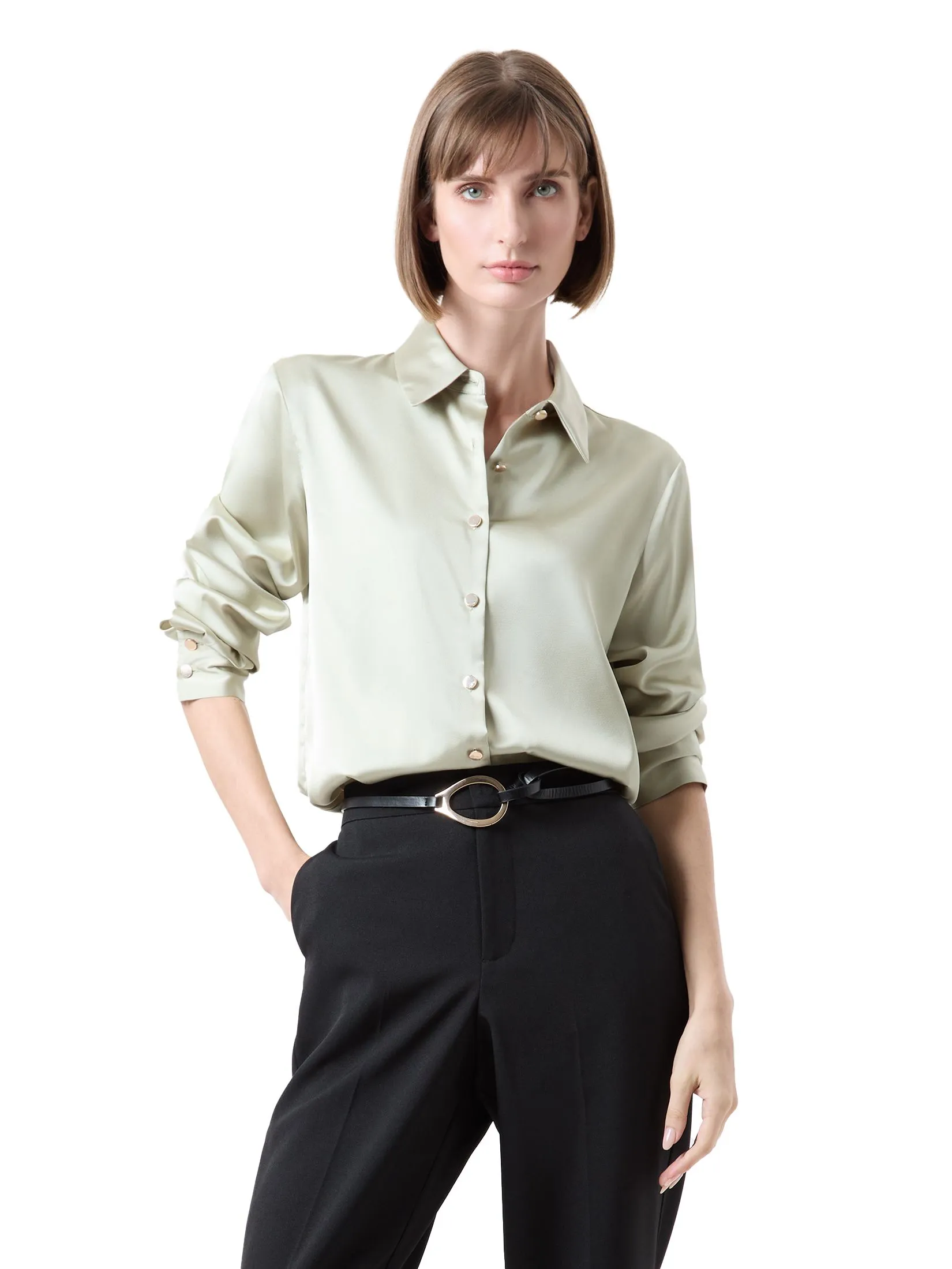 ESPADA Long Sleeve Shirt Woman Green