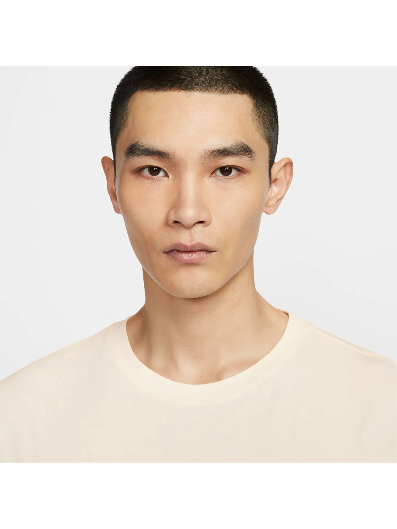 NIKE Men T-Shirt Sleeveless Gym Culture Pale Ivory