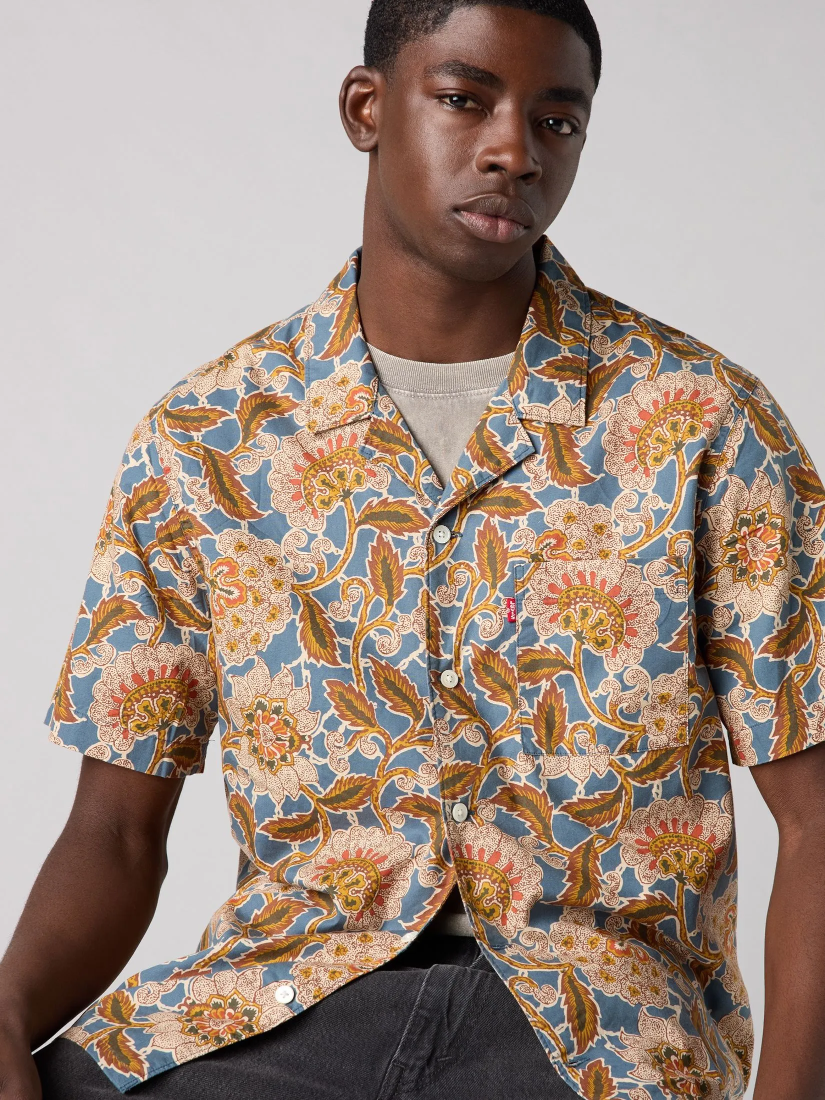 LEVI'S Levi’s Men’s Sunset Camp Shirt Brown