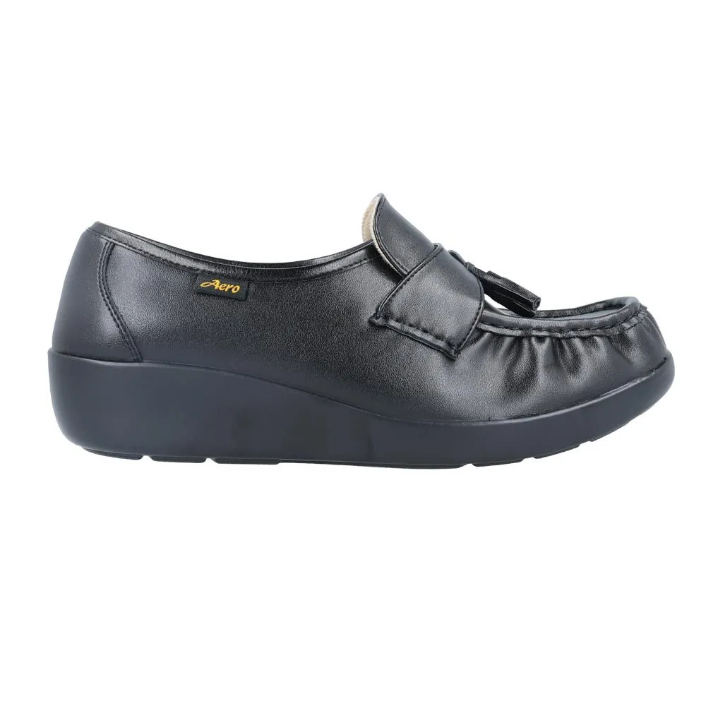 AEROSOFT Black NW9091 Court Shoes