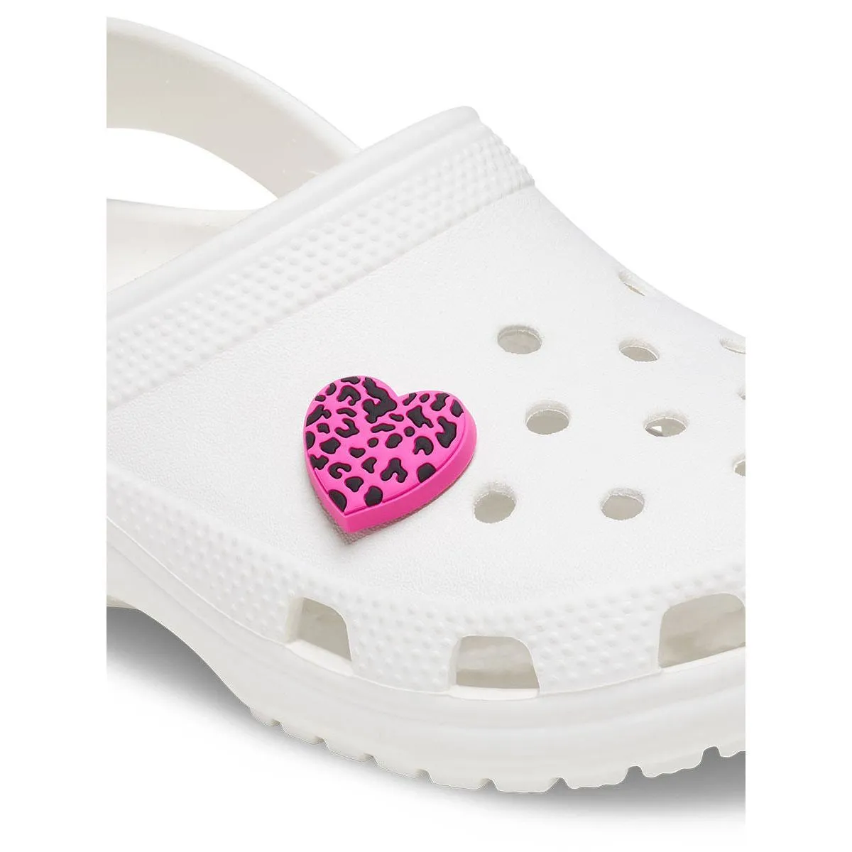 CROCS Jibbitz Shoes Charm Purple Cheetah Print Heart Multi Color - CR024AC443DLTH