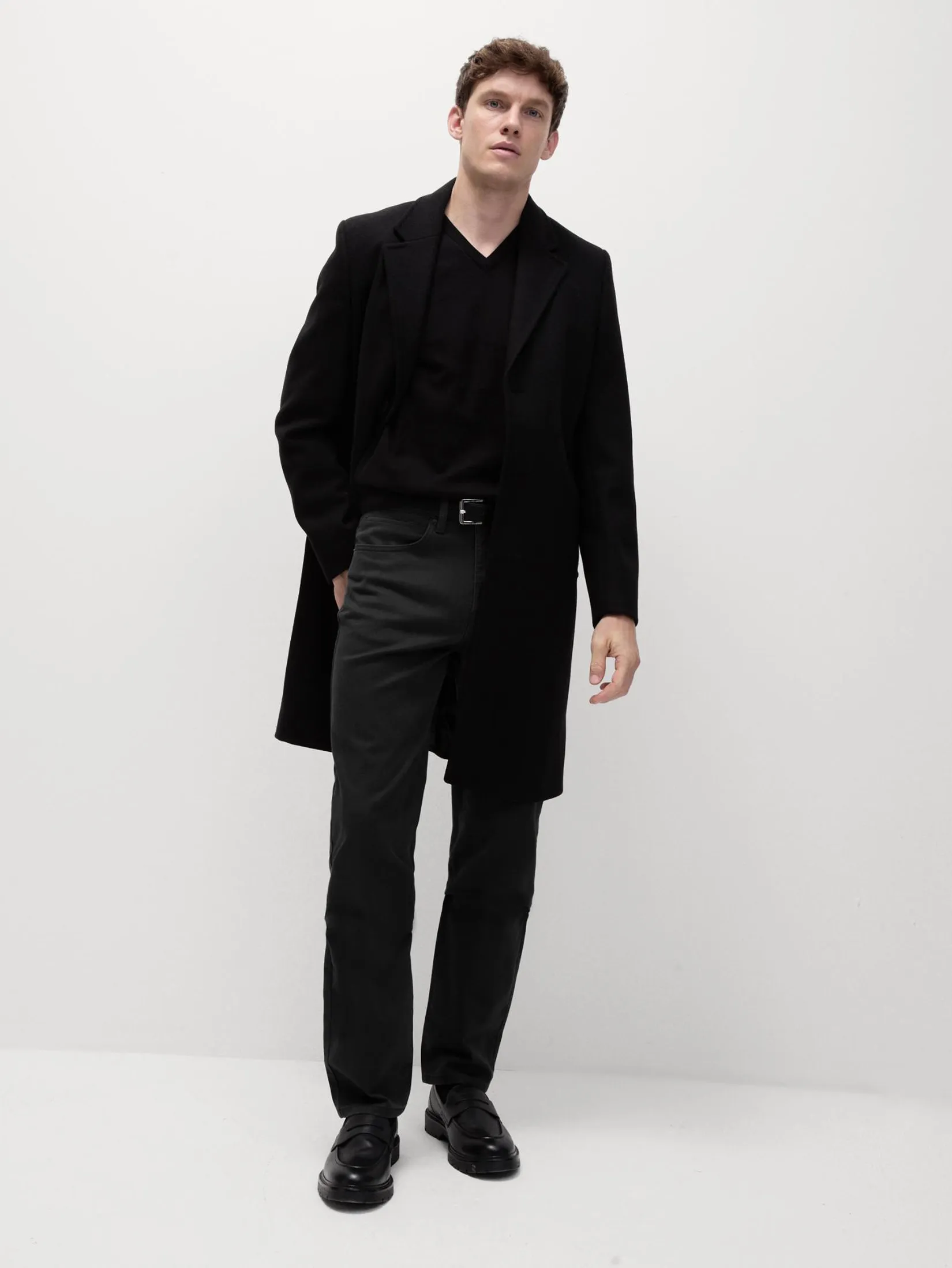 MARKS & SPENCER Men Trousers Straight Fit Textured 5 Pocket