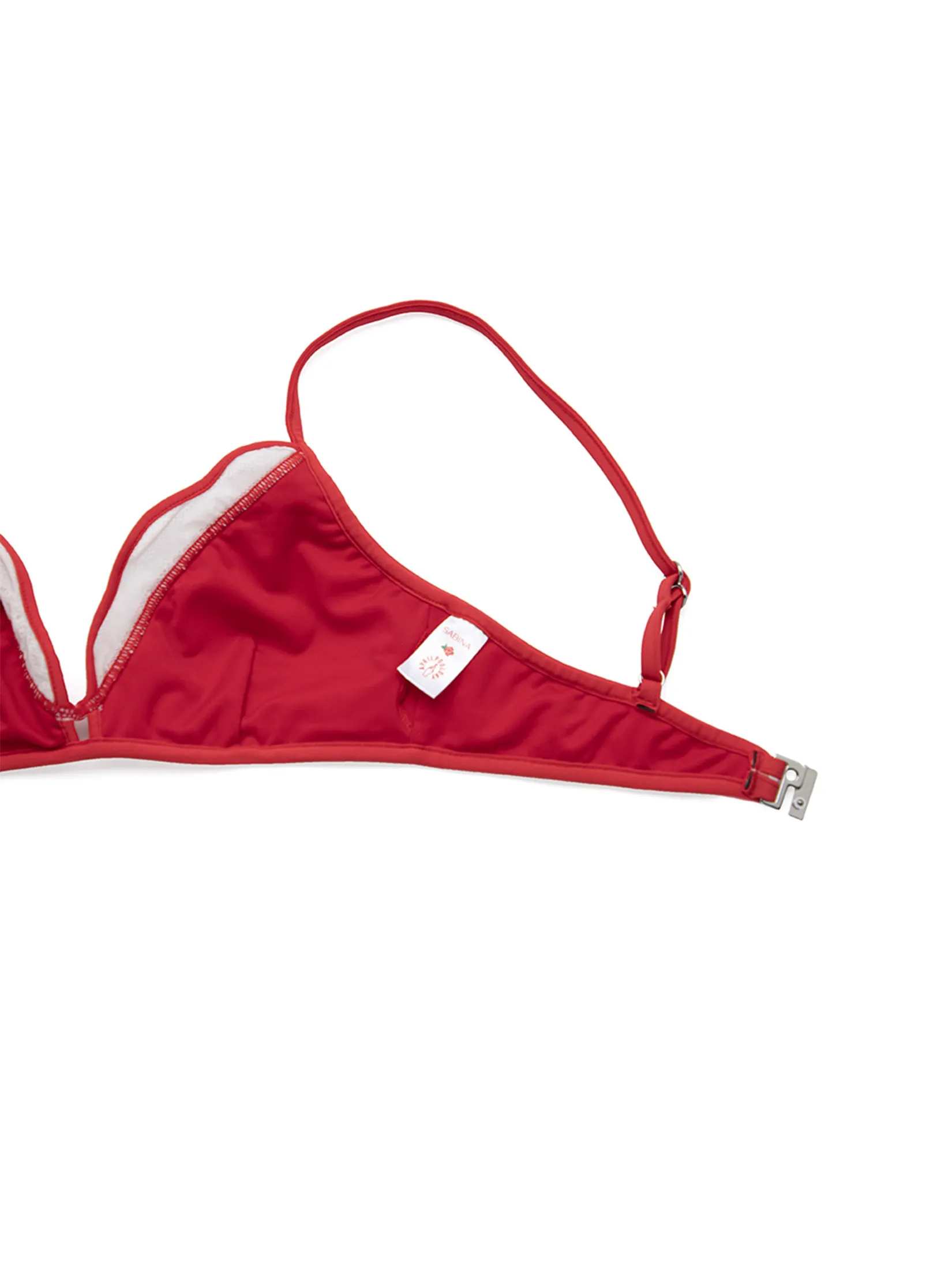 SABINA Sabina x Aprilpoolday Clara Swim Top - Dark Red