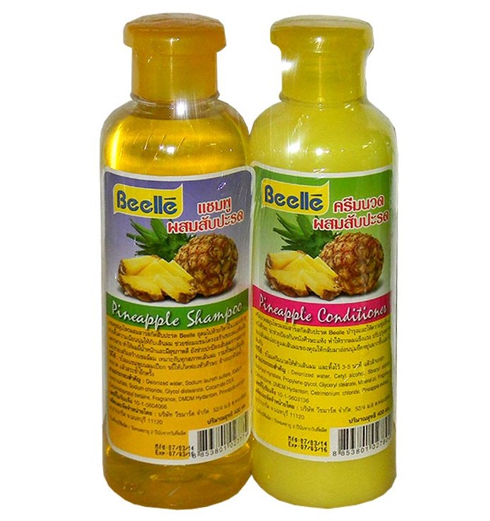 Шампунь и кондиционер с ананасом Beelle 400 и 400 мл
